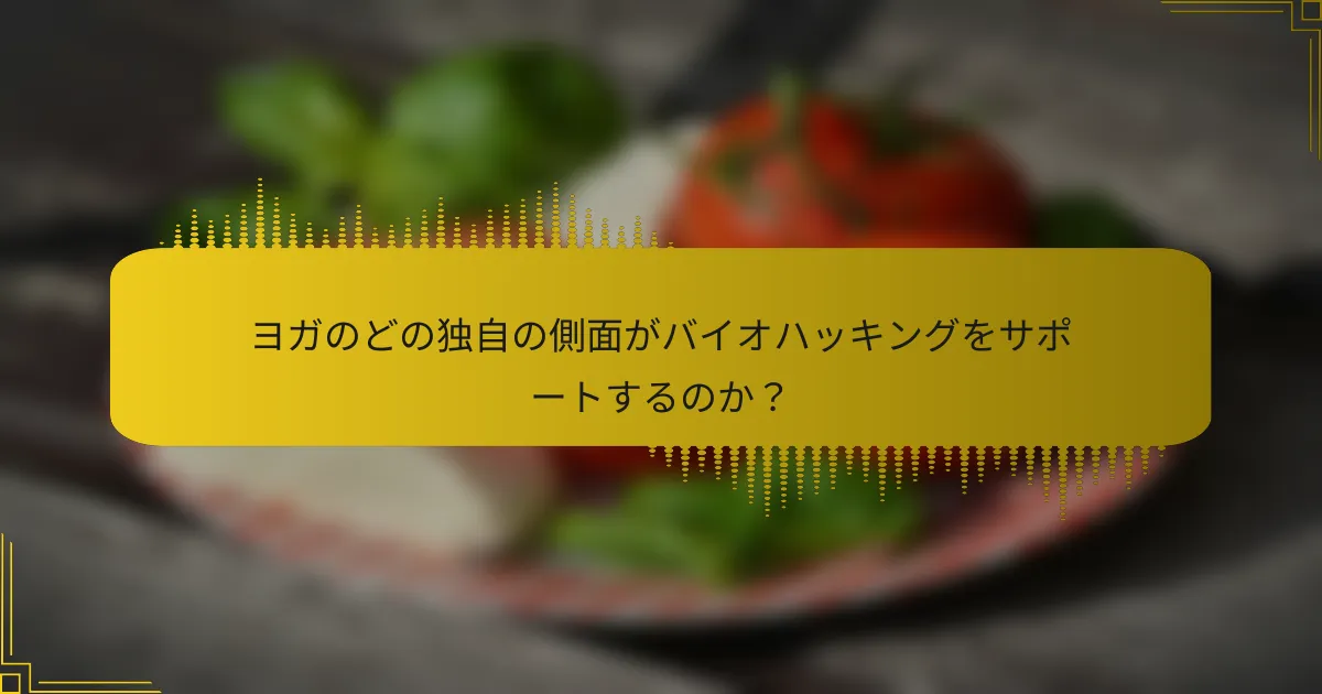 ヨガのどの独自の側面がバイオハッキングをサポートするのか？